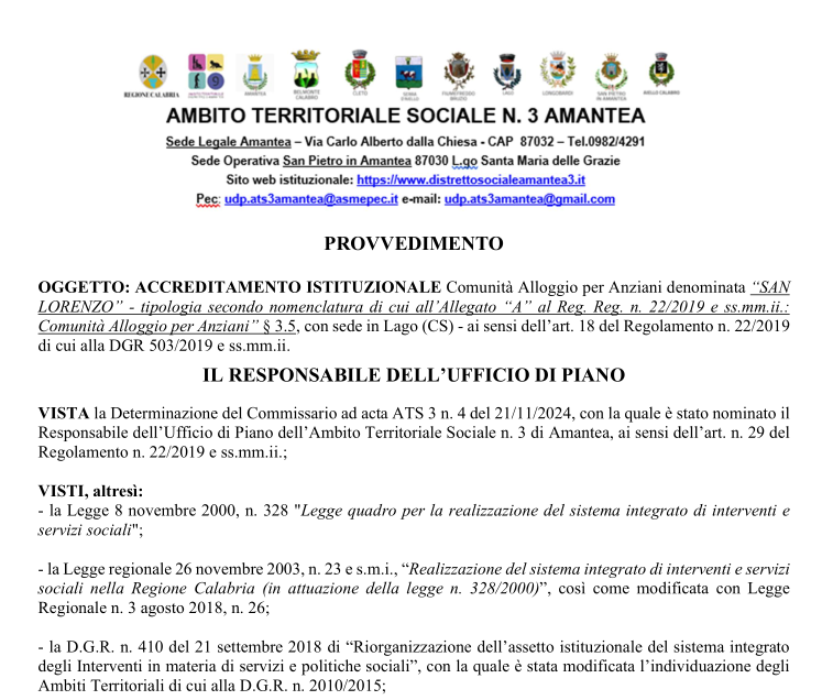 Accreditamento San Lorenzo